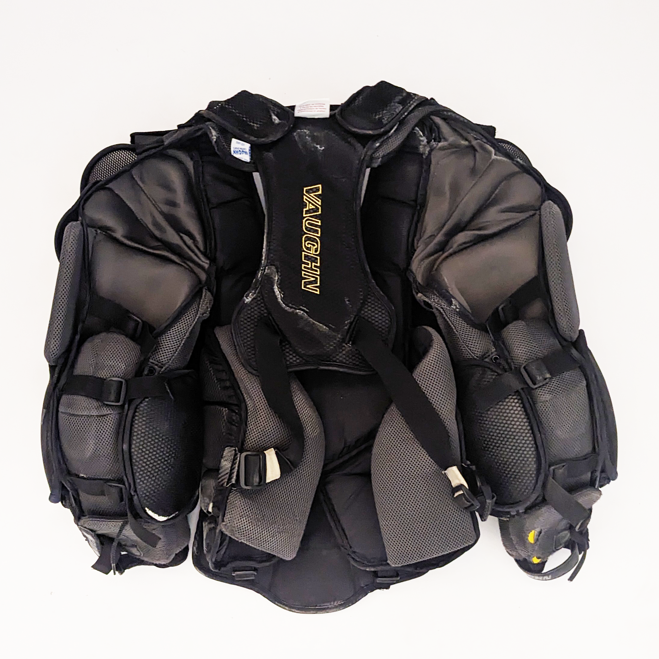 Vaughn SLR2 Pro Carbon - Plastron de gardien de but Pro Stock d'occasion (noir/jaune)
